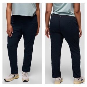 Prana Regular Fit Koen Pull On Pants Black Women's Plus Size 2X x 30 Stretch